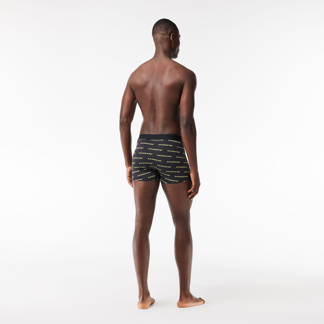 طقم بوكسر من الألياف الدقيقة للرجال، 3 قطع Men's 3-pack Lacoste Microfiber Print Trunks - 5H5916-00-RJI