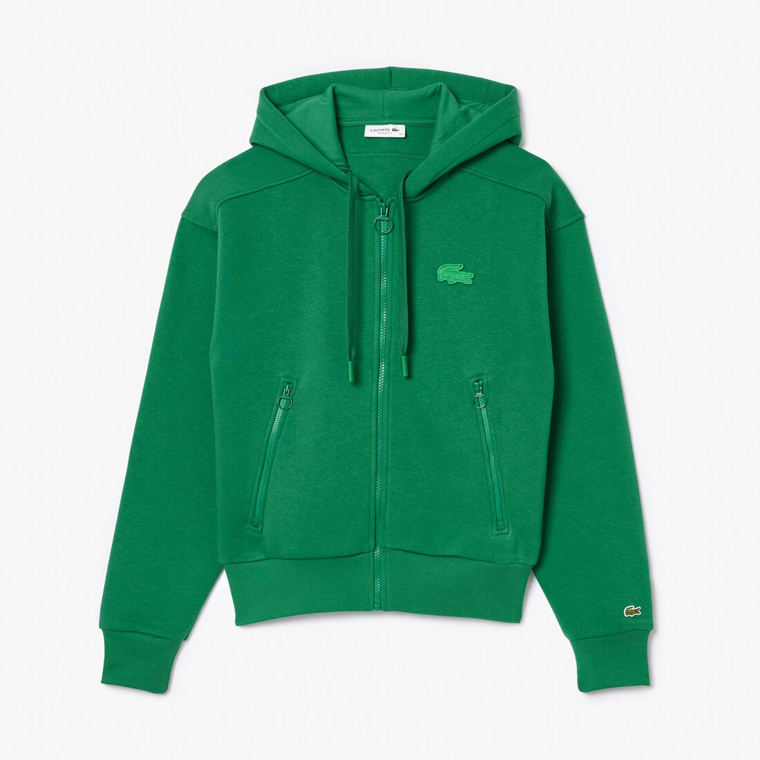 سويت شيرت رياضي بياقة بولو ومطرز بكلمة Lacoste Zipped Cotton Jogger Sweatshirt - SF1877-00-CNQ