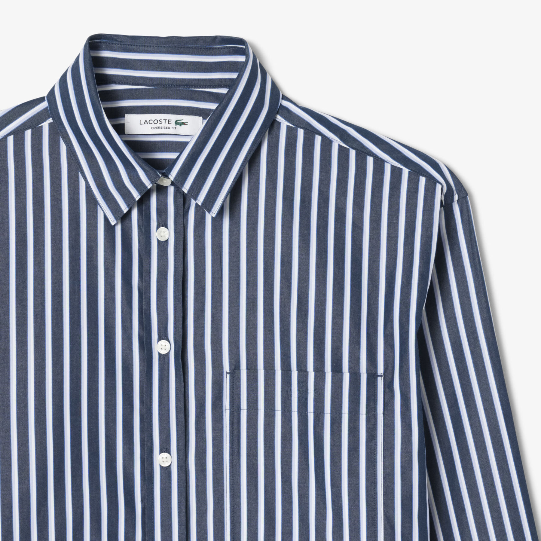 قميص بوبلين قطني أوفرسايز Oversized Cotton Poplin Shirt - CF0215-00-6GI