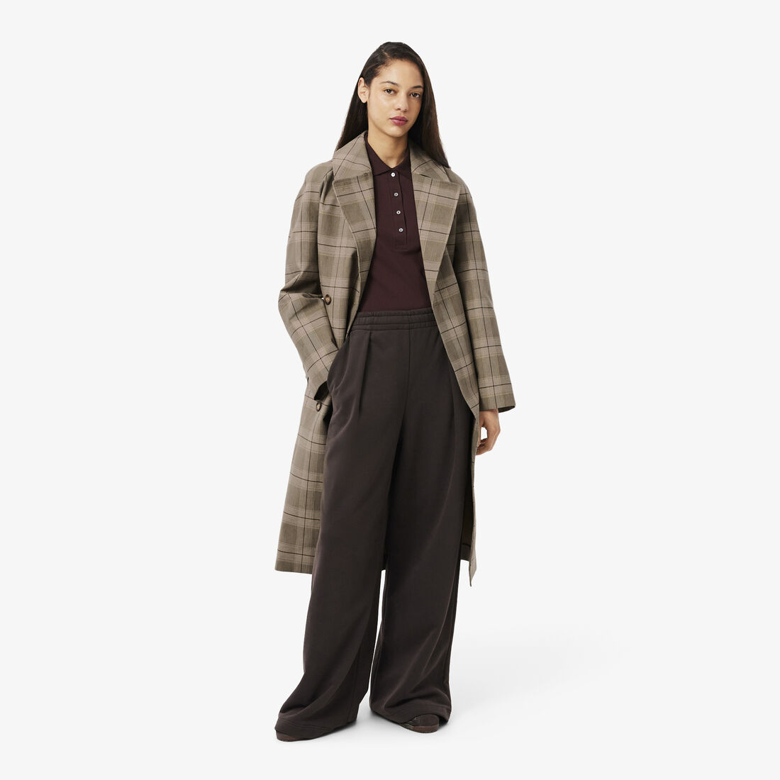 Water-Repellent Plaid Wrap Coat - BF5330-00-AIM