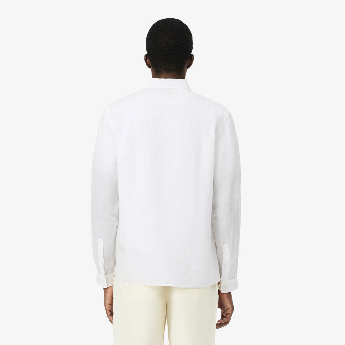 lacoste regular fit linen shirt