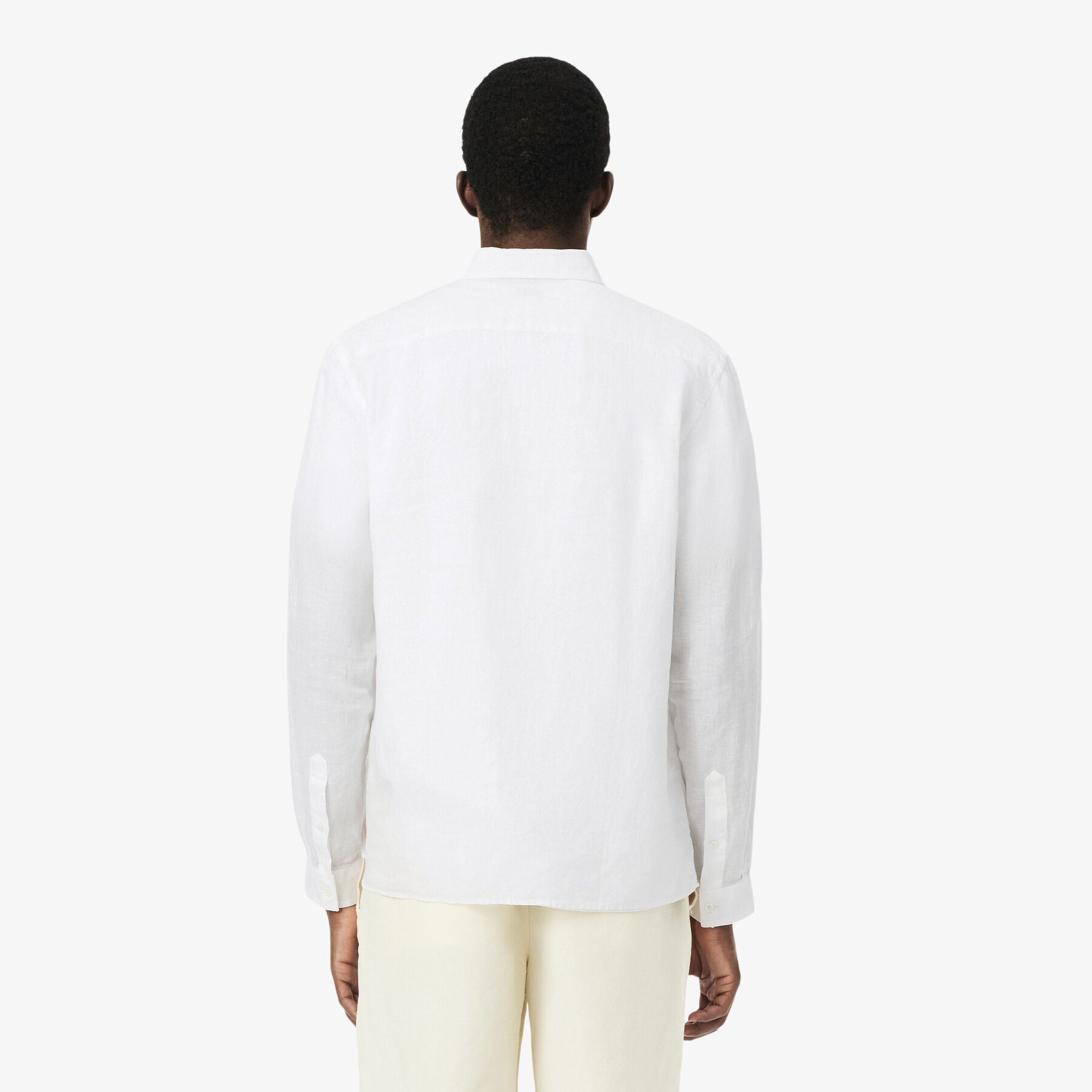 lacoste regular fit linen shirt