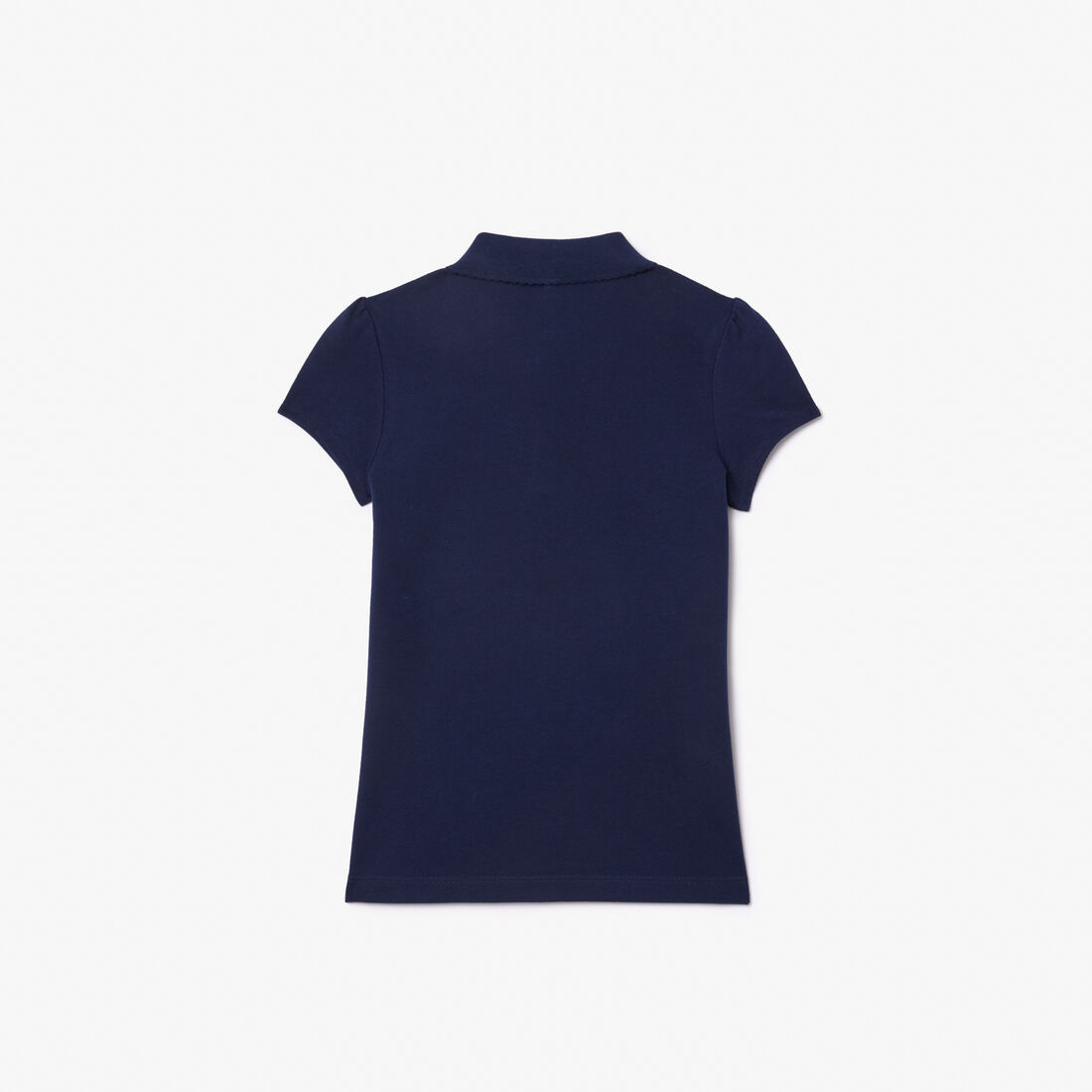 قميص بولو بيكيه بياقة مزخرفة Girls' Lacoste Scalloped Collar Mini Pique Polo Shirt - PJ3594-00-166