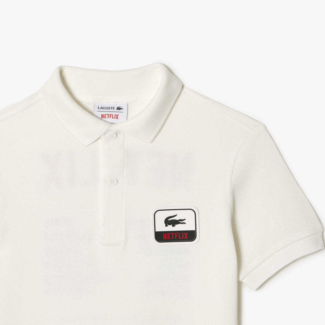 Kids' Lacoste x Netflix Contrast Print Polo Shirt Kids' Lacoste x Netflix Contrast Print Polo Shirt