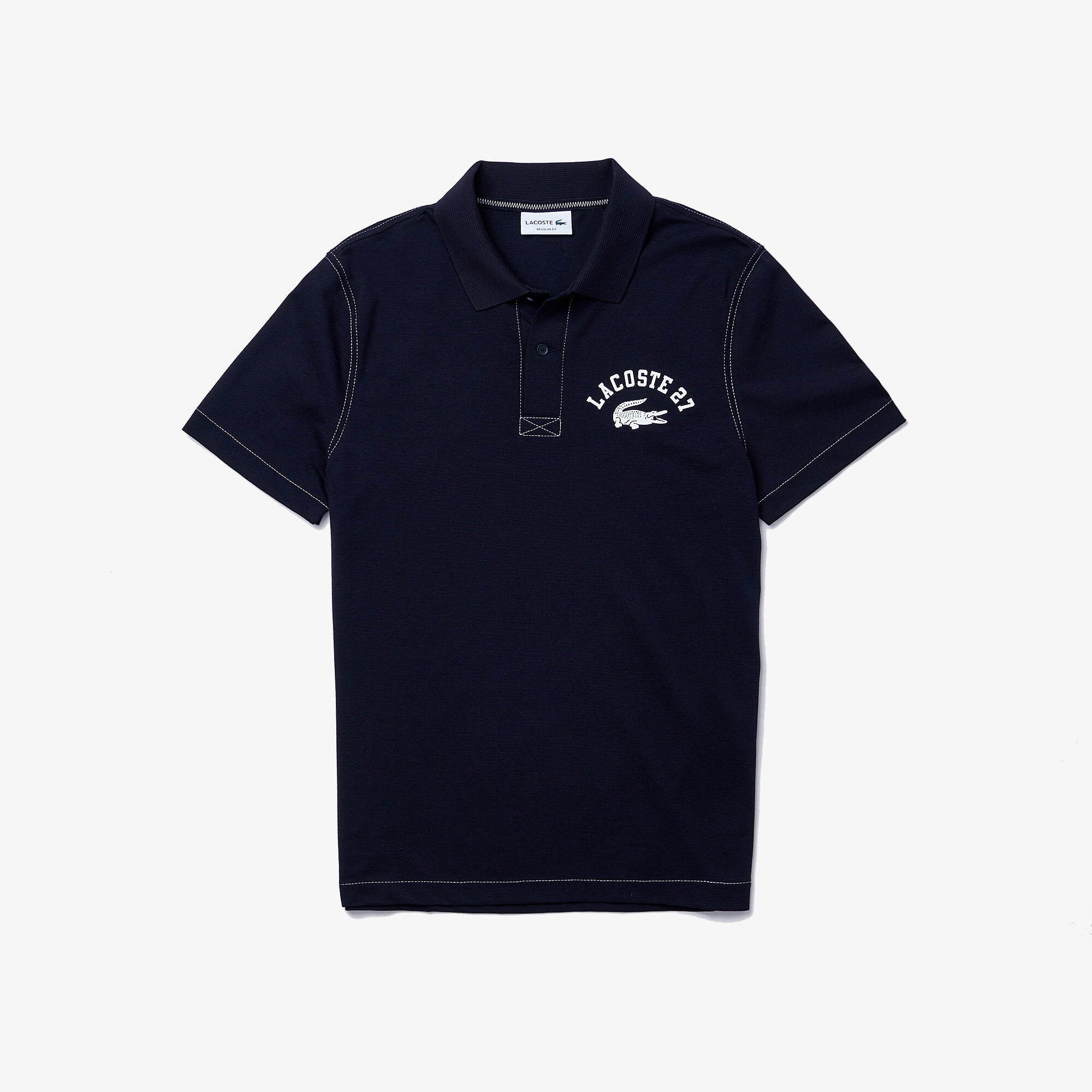 Men’s Lacoste Regular Fit Lettered Ultra-Light Knit Polo Shirt