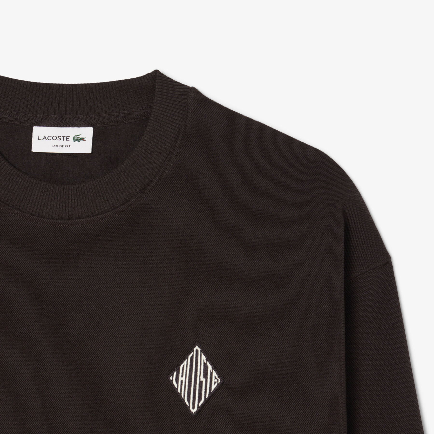 Double Face Pique Badge Sweatshirt Double Face Pique Badge Sweatshirt - SH0035-00-3LA