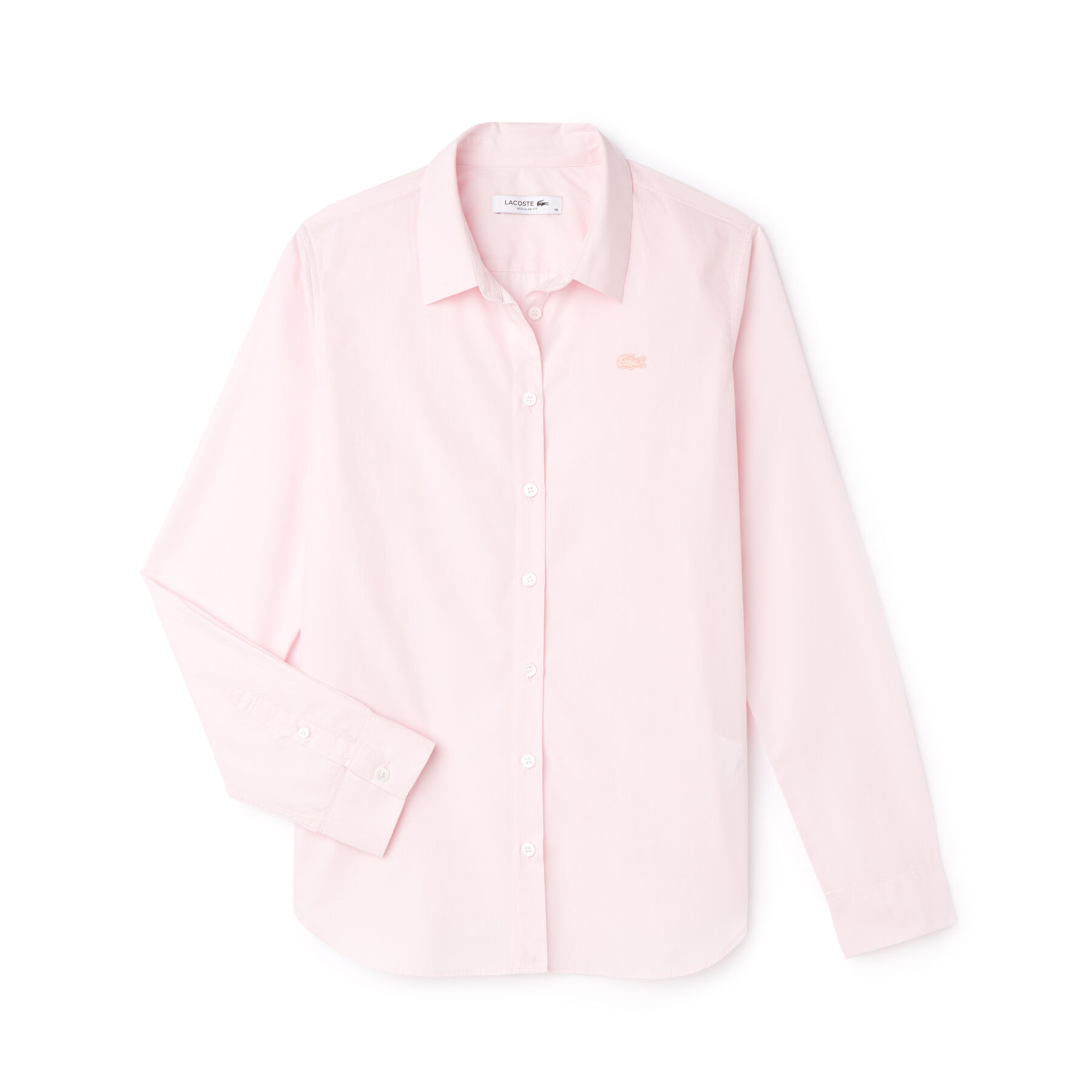 lacoste women s regular fit cotton poplin shirt