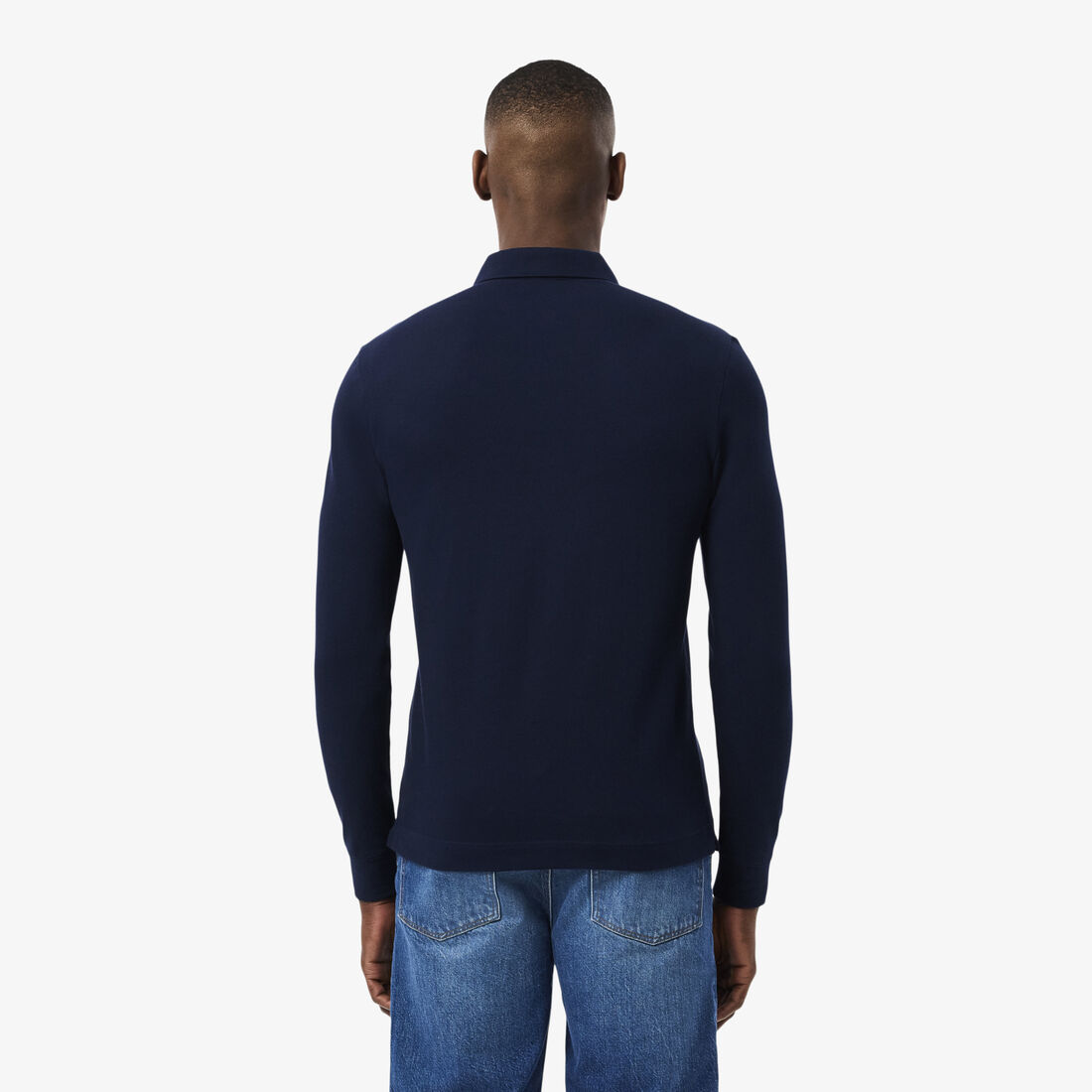 قميص بولو بيكيه باريسي بقصة عادية Smart Paris long sleeve stretch cotton Polo Shirt - PH2481-00-166