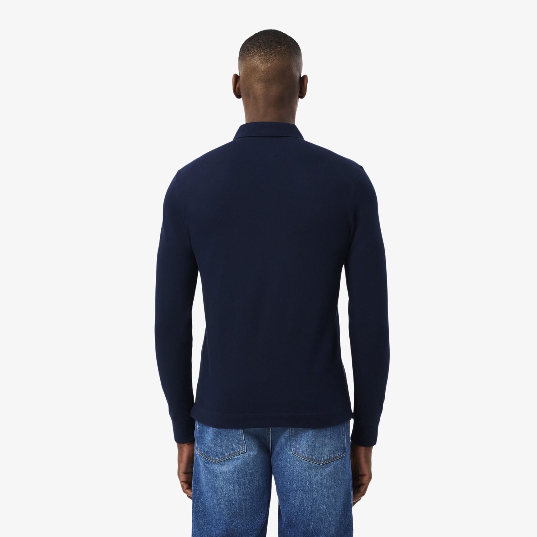 قميص بولو بيكيه باريسي بقصة عادية Smart Paris long sleeve stretch cotton Polo Shirt - PH2481-00-166