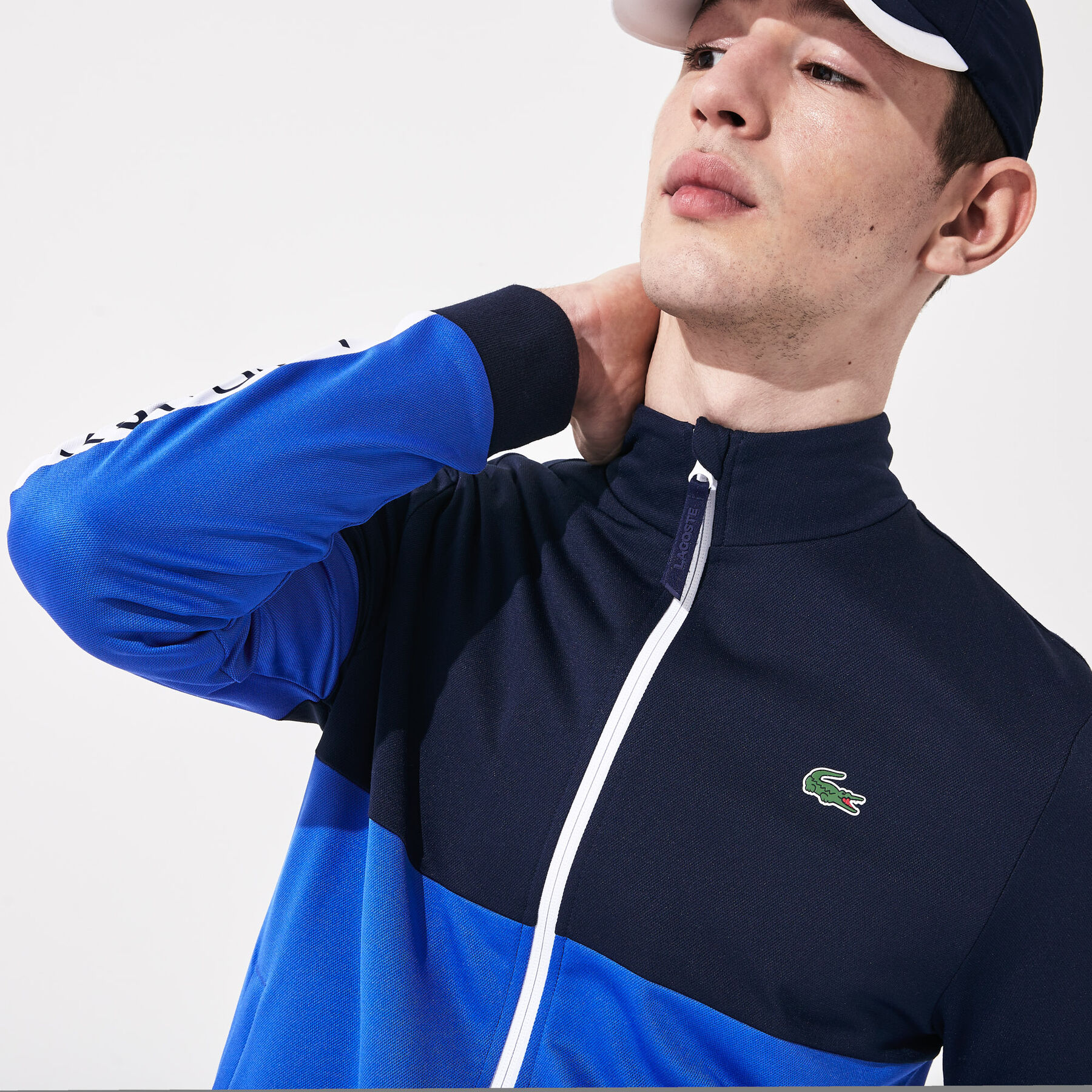 Men's Lacoste SPORT Colourblock Resistant Piqué Zip Sweatshirt men s lacoste sport colourblock resistant piqu zip sweatshirt