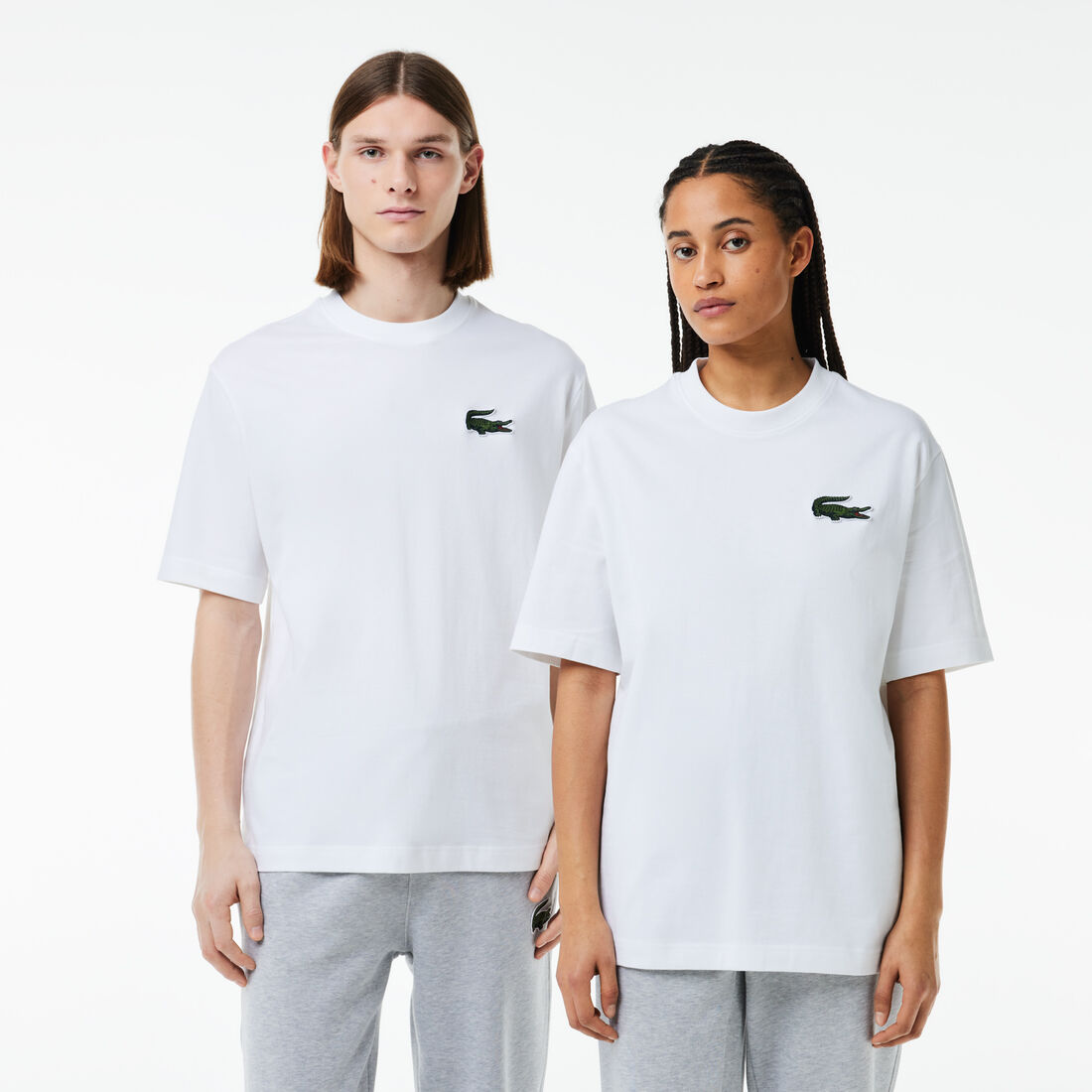 Unisex Loose Fit Large Crocodile Organic Cotton T-shirt - TH0062-00-001
