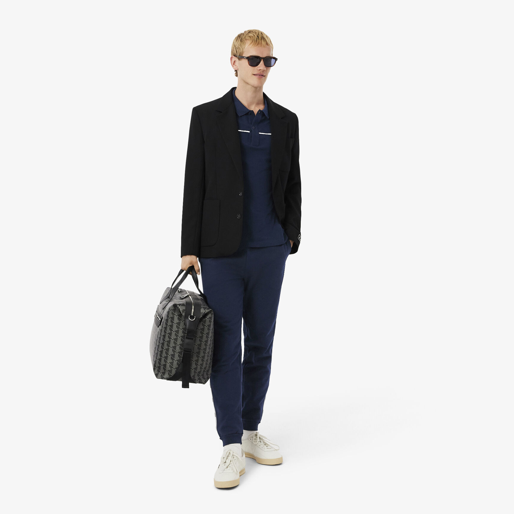 تيشيرت بولو L.12.12 بقصة عادية وتفاصيل شعارية Regular Fit Logo Trim L.12.12 Polo Shirt - PH9863-00-166