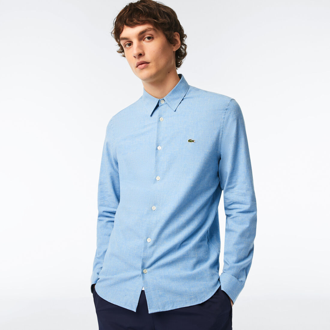 Men's Slim fit Cotton Chambray Shirt - CH2573-00-FV2