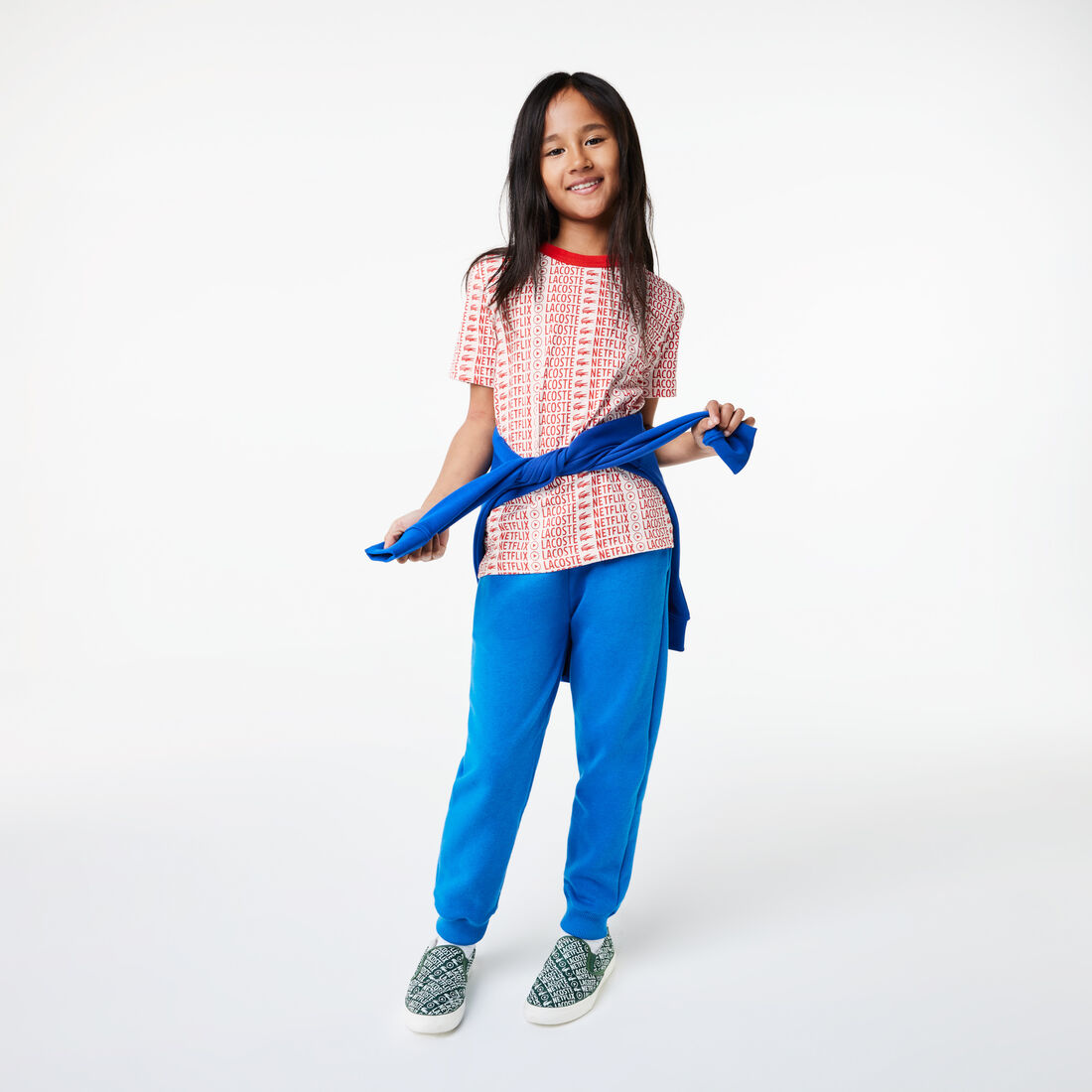 تيشيرت بطبعة قطن عضوي للأطفال مجموعة Lacoste x Netflix تيشيرت بطبعة قطن عضوي للأطفال مجموعة Lacoste x Netflix