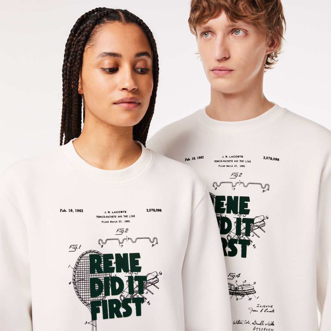 سويت شيرت رياضي من بيكيه لامع Patent Motif Pique Jogger Sweatshirt - SH0129-00-70V