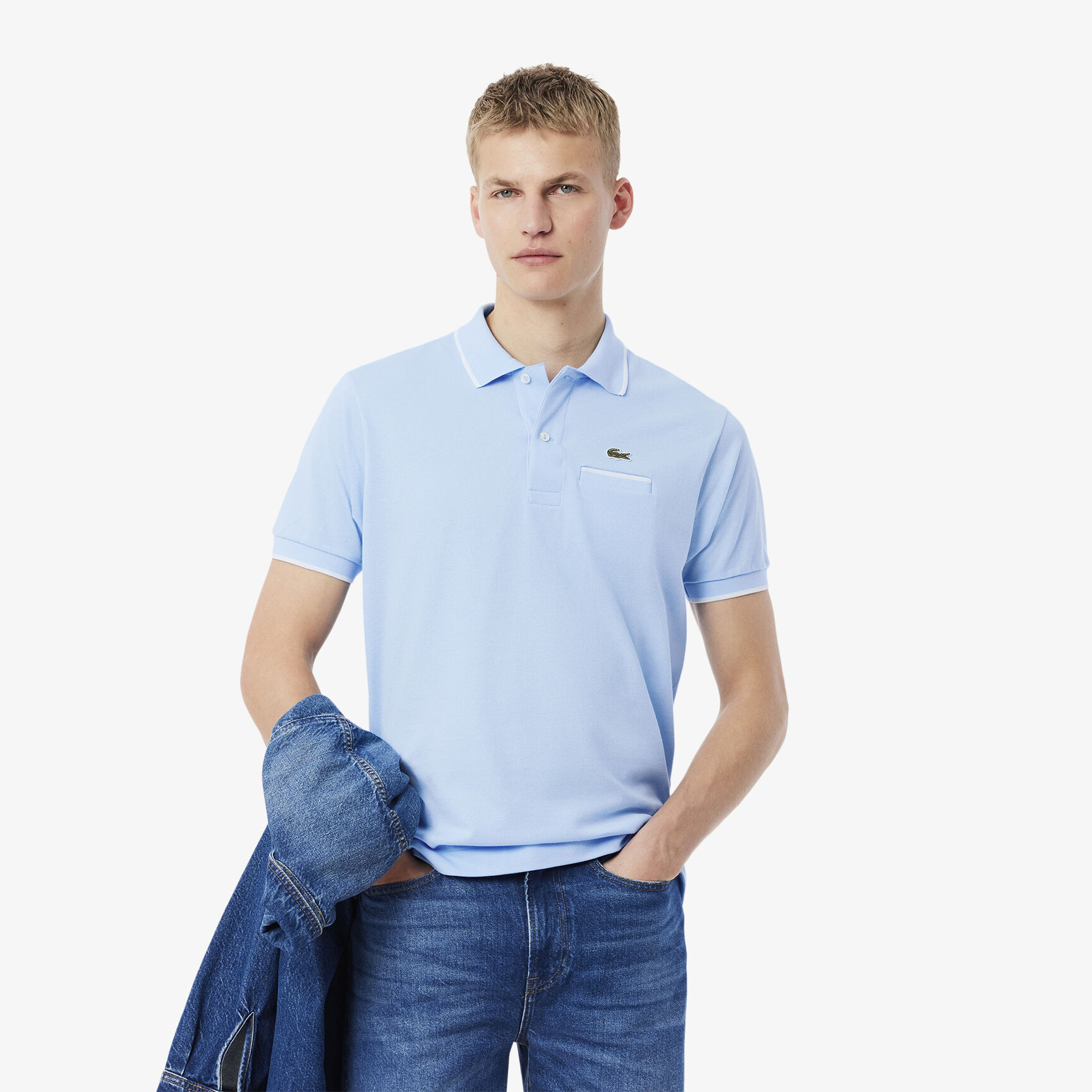 Classic Fit Pocket Accent L.12.12 Polo Shirt Classic Fit Pocket Accent L.12.12 Polo Shirt - PH9838-00-FV2