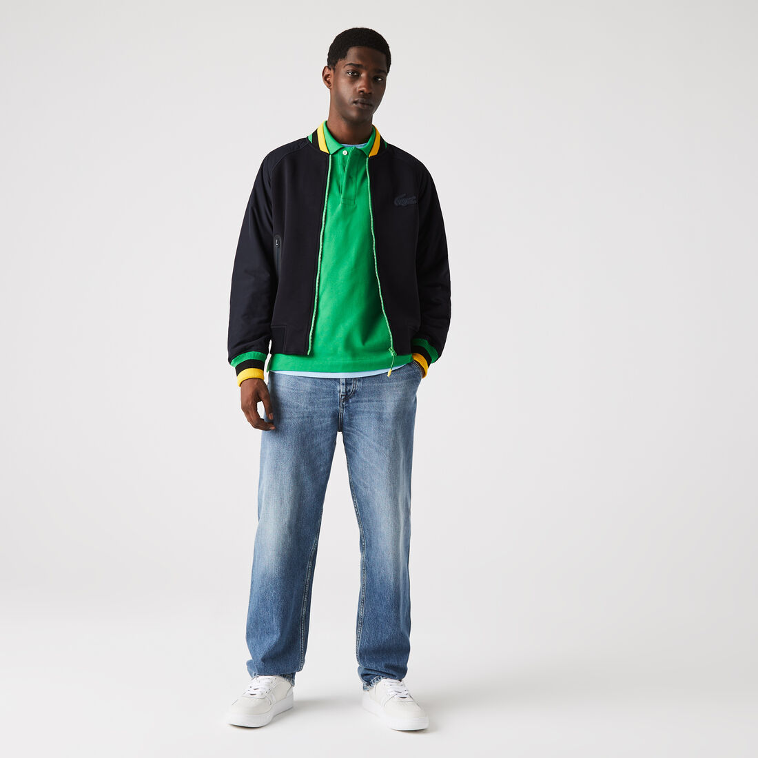 Buy Men’s Quilted Sleeve Bimaterial Teddy Jacket | Lacoste UAE