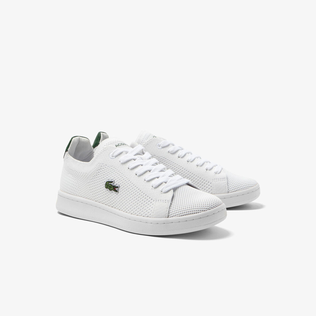 Women's Lacoste Carnaby Pique Textile Heel Pop Trainers Women's Lacoste Carnaby Pique Textile Heel Pop Trainers - 45SFA0021-082