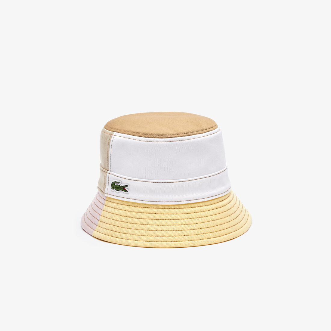 قبعة بوب قنب مقسمة بألوان وتطريز التمساح للنساء