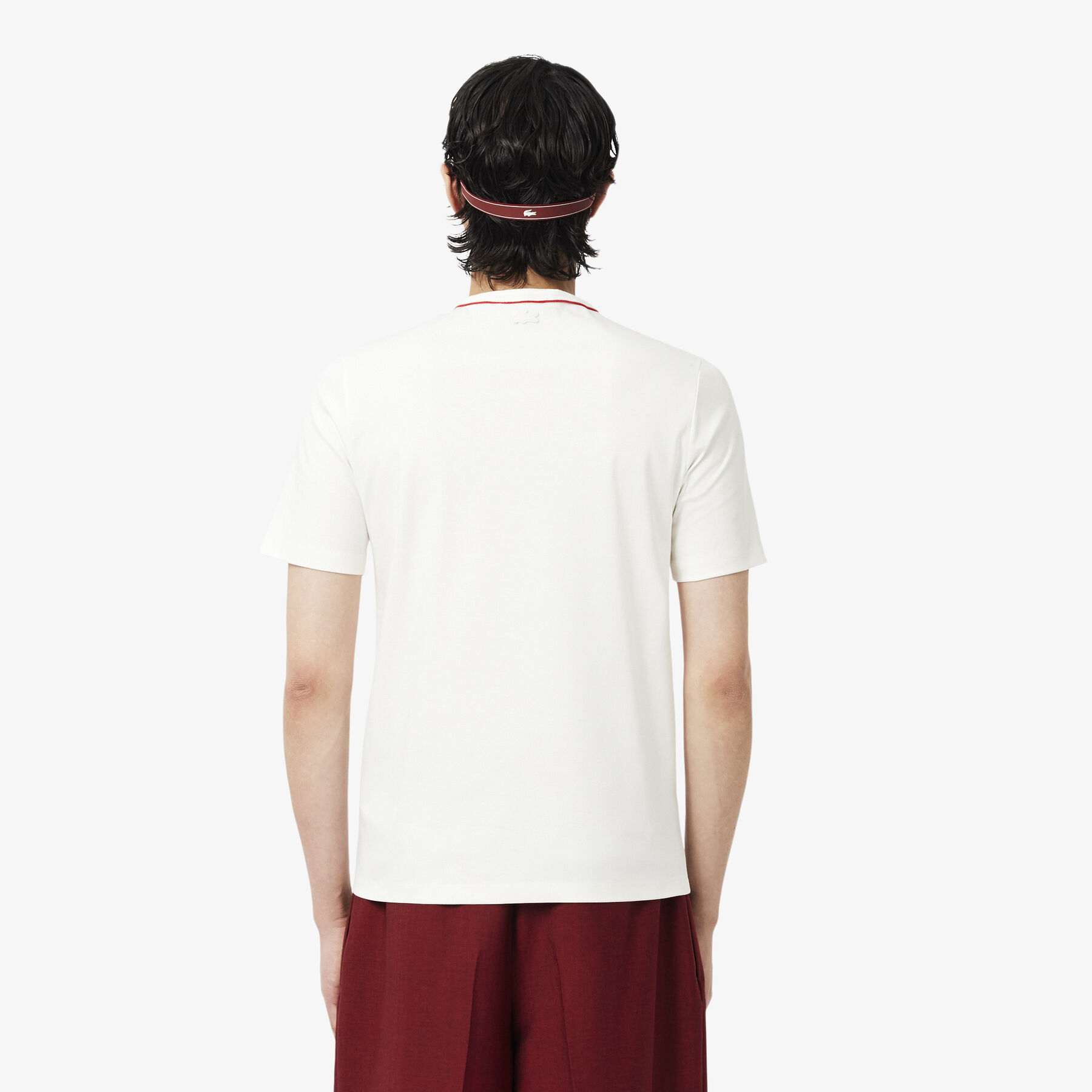lacoste runway tennis print t shirt