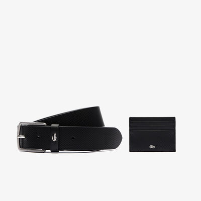 Leather Belt/card Holder Gift Set
