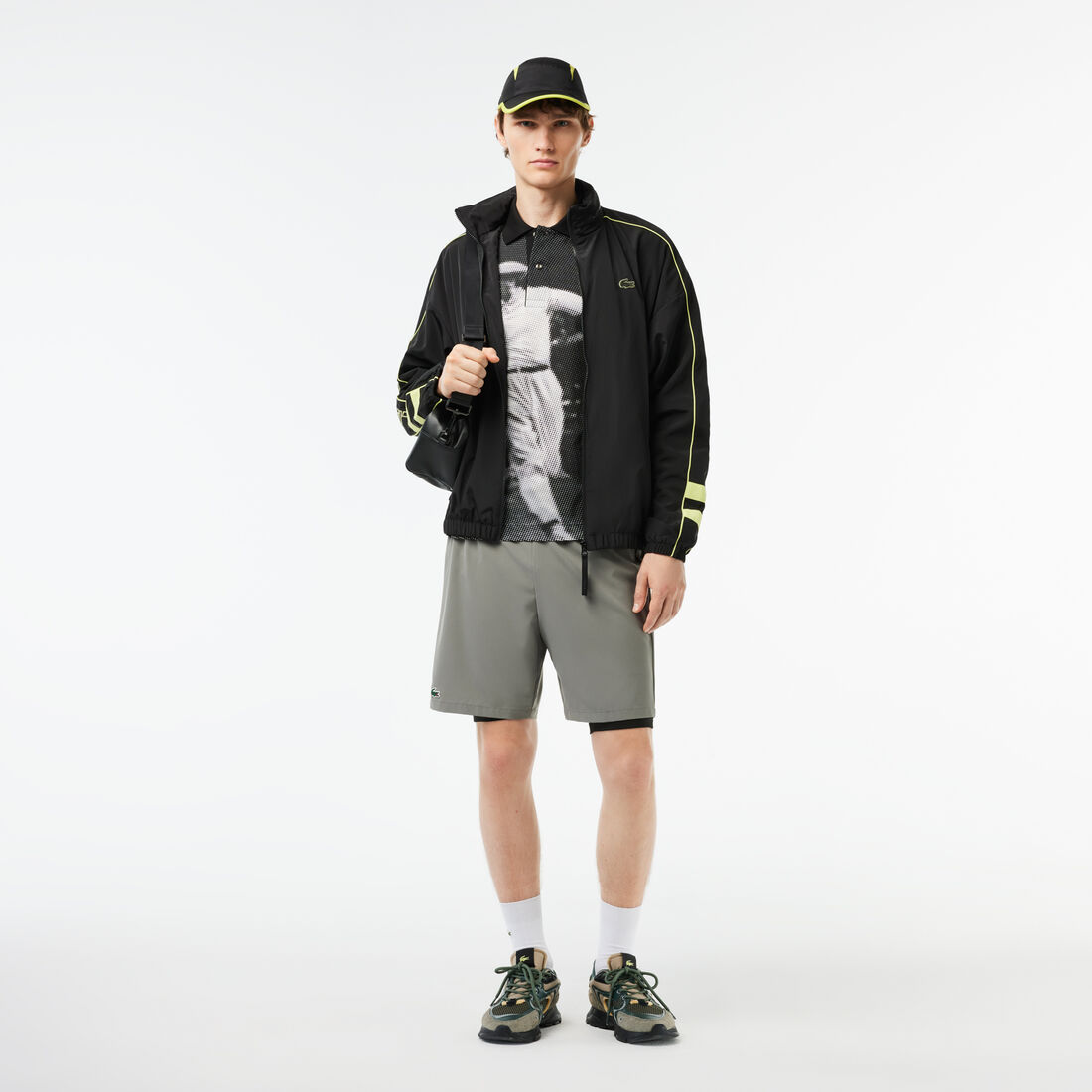 Contrast Detail Water Resistant Zipped Taffeta Sportsuit Jacket Contrast Detail Water Resistant Zipped Taffeta Sportsuit Jacket - BH1607-00-6VT