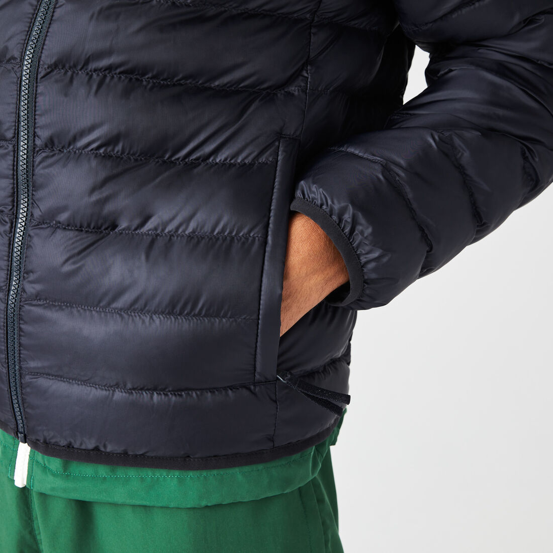 Men's Lacoste Quilted Hooded Short Jacket Men's Lacoste Quilted Hooded Short Jacket - BH0539-00-HDE