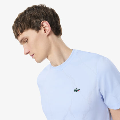 lacoste ultra dry crocodile jacquard tennis t shirt